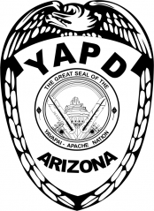 Laser Etched Yavapai-Apache Police Department Badge